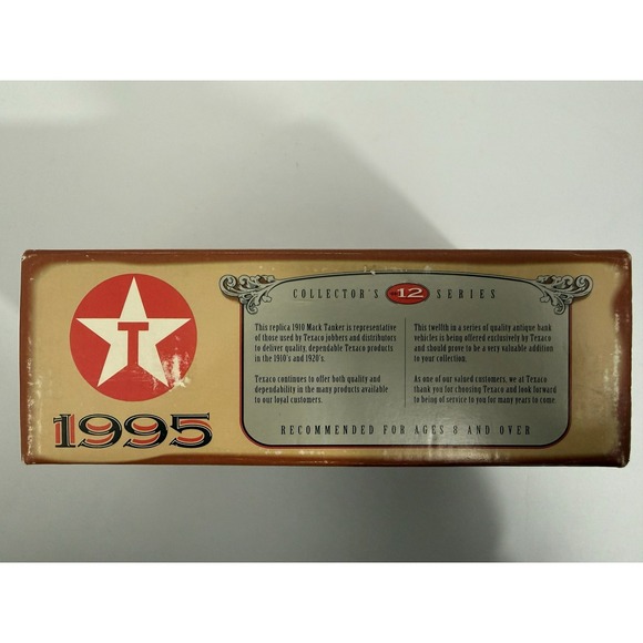 Vintage ERTL Texaco Collector Series 12 1910 Mack Tanker Die Cast Bank Boxed - Picture 2 of 13
